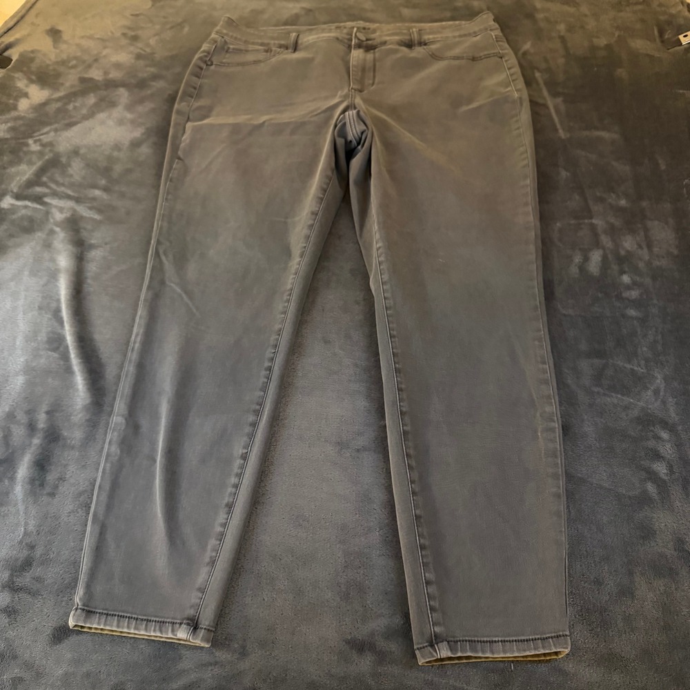 Maurices Gray Wash Denim Jeans Womens Size 20W Regular Stretch 36x29.5"